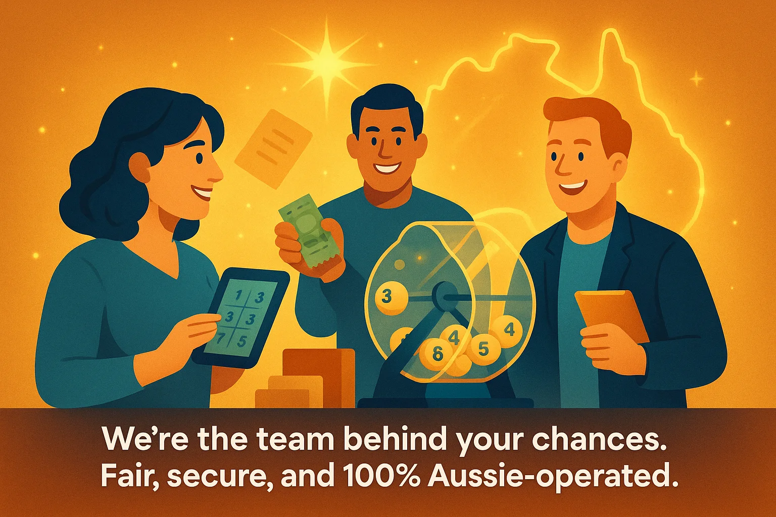 Official Aussie lottery balls